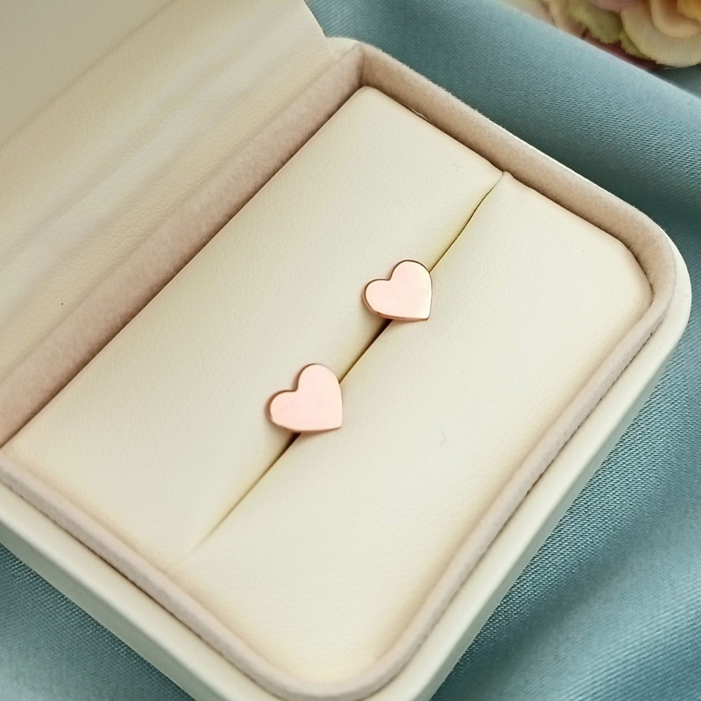 Aretes Corazón rosé