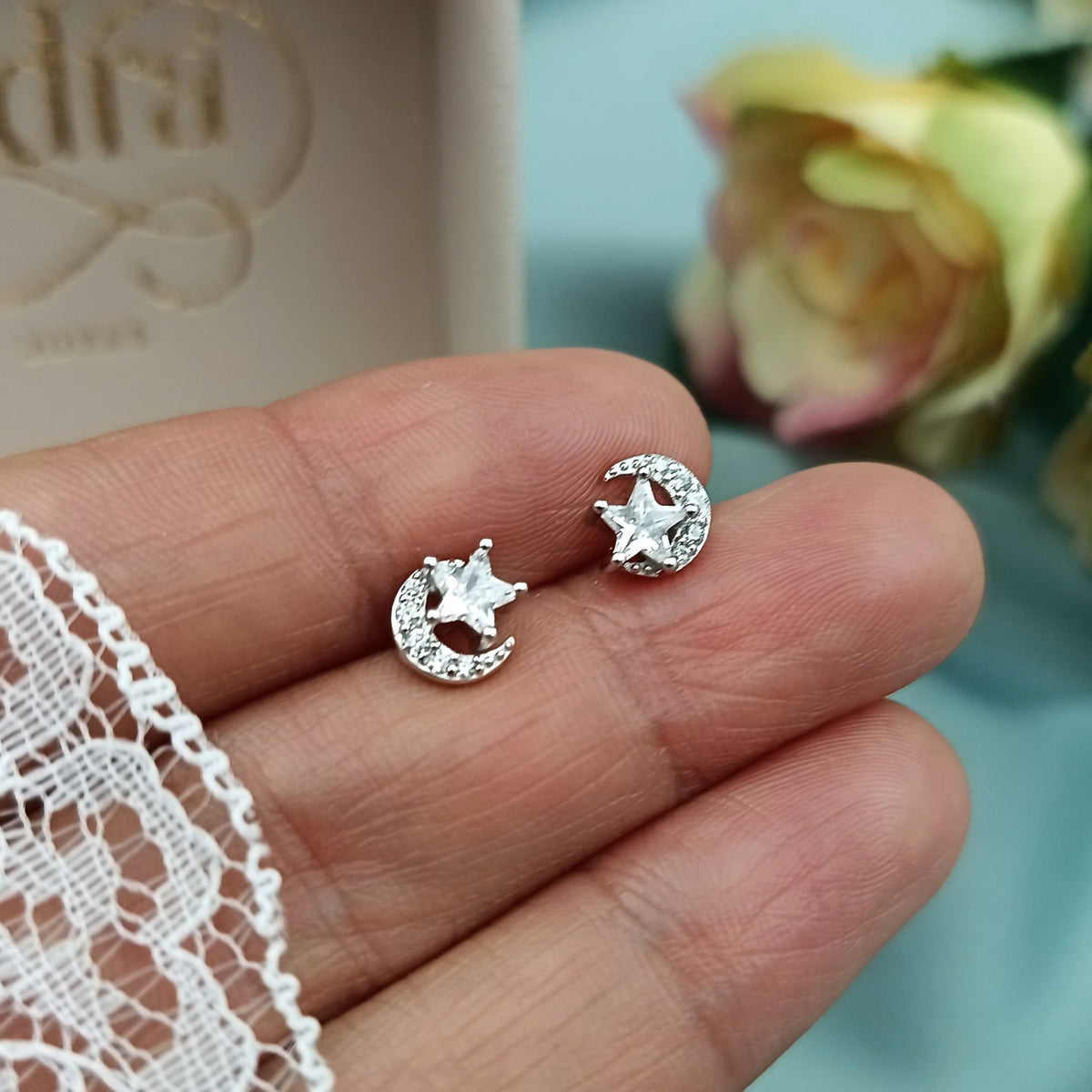 Aretes Luna y Estrella