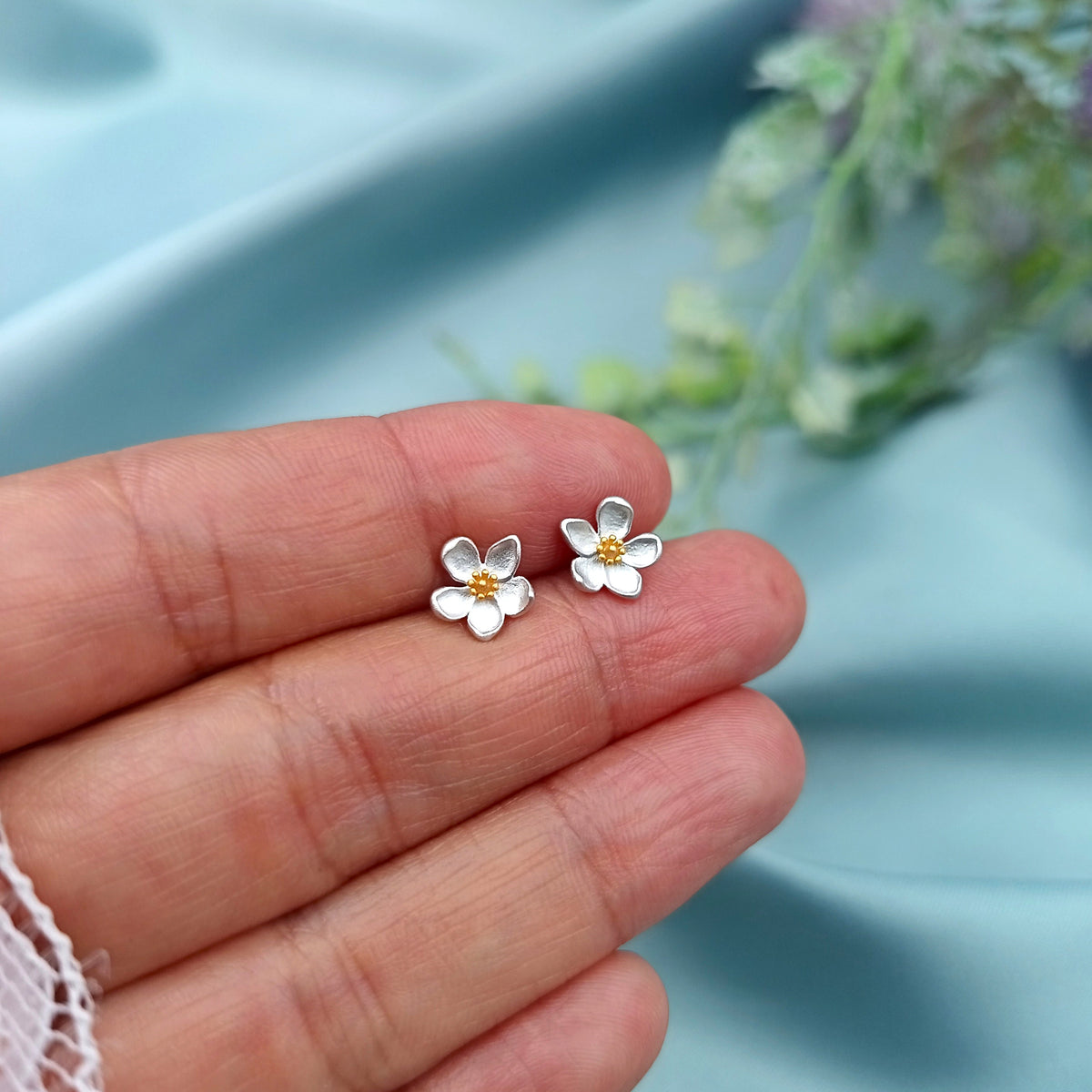 Aretes Flor Margaritas