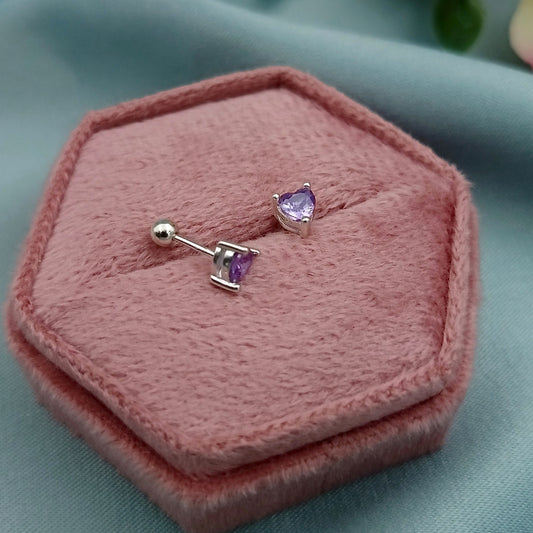 Aretes a rosca circones Corazón