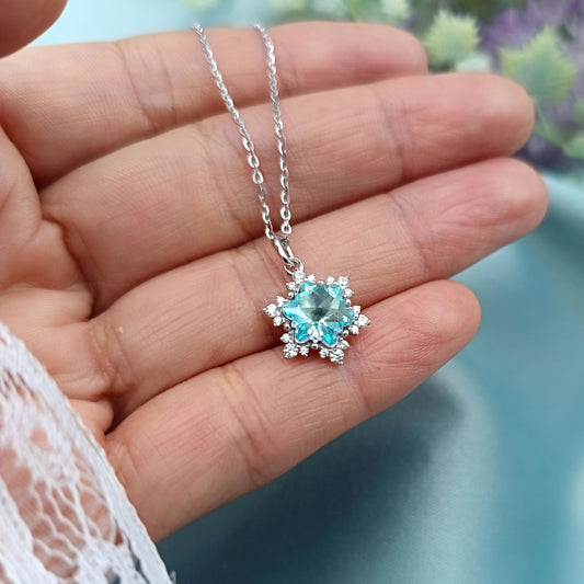 Collar Copo de Nieve Cristal