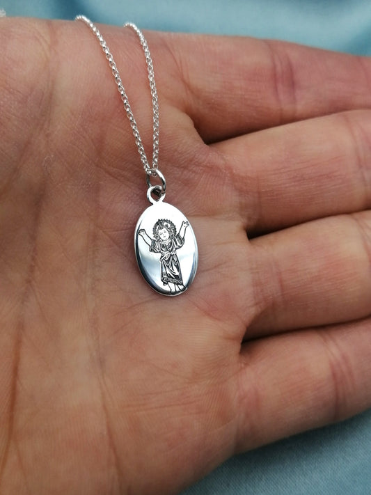 Collar Divino Niño Grabado Láser