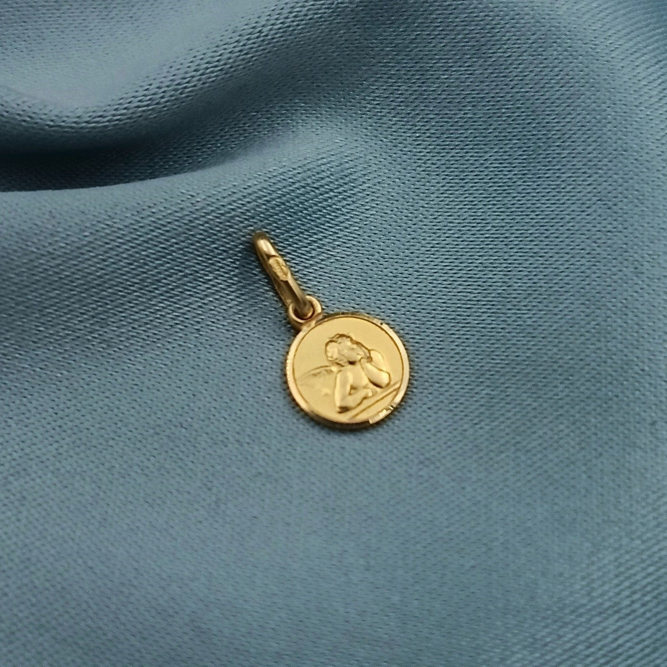 Dije de Oro Angel de la Guarda 7mm