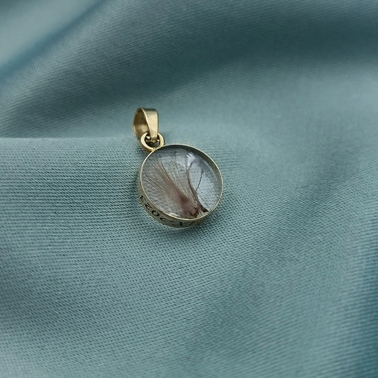 Dije de Oro Encapsulado de Cabello