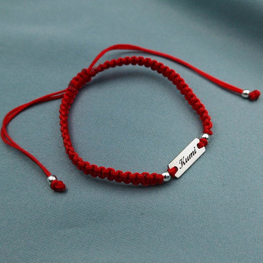 Pulsera macramé Plaquita Rectangular