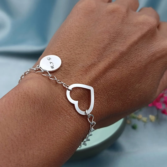 Pulsera Personalizada Corazón Plaquita