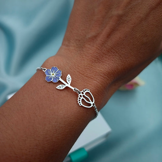 Pulsera Flor Piecitos