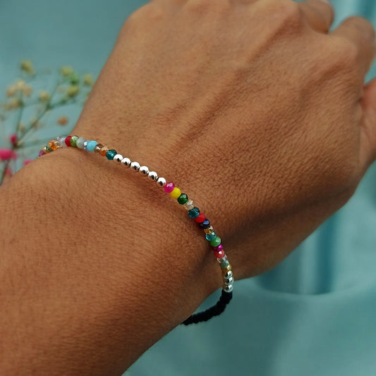 Pulsera Chaquiras Plata