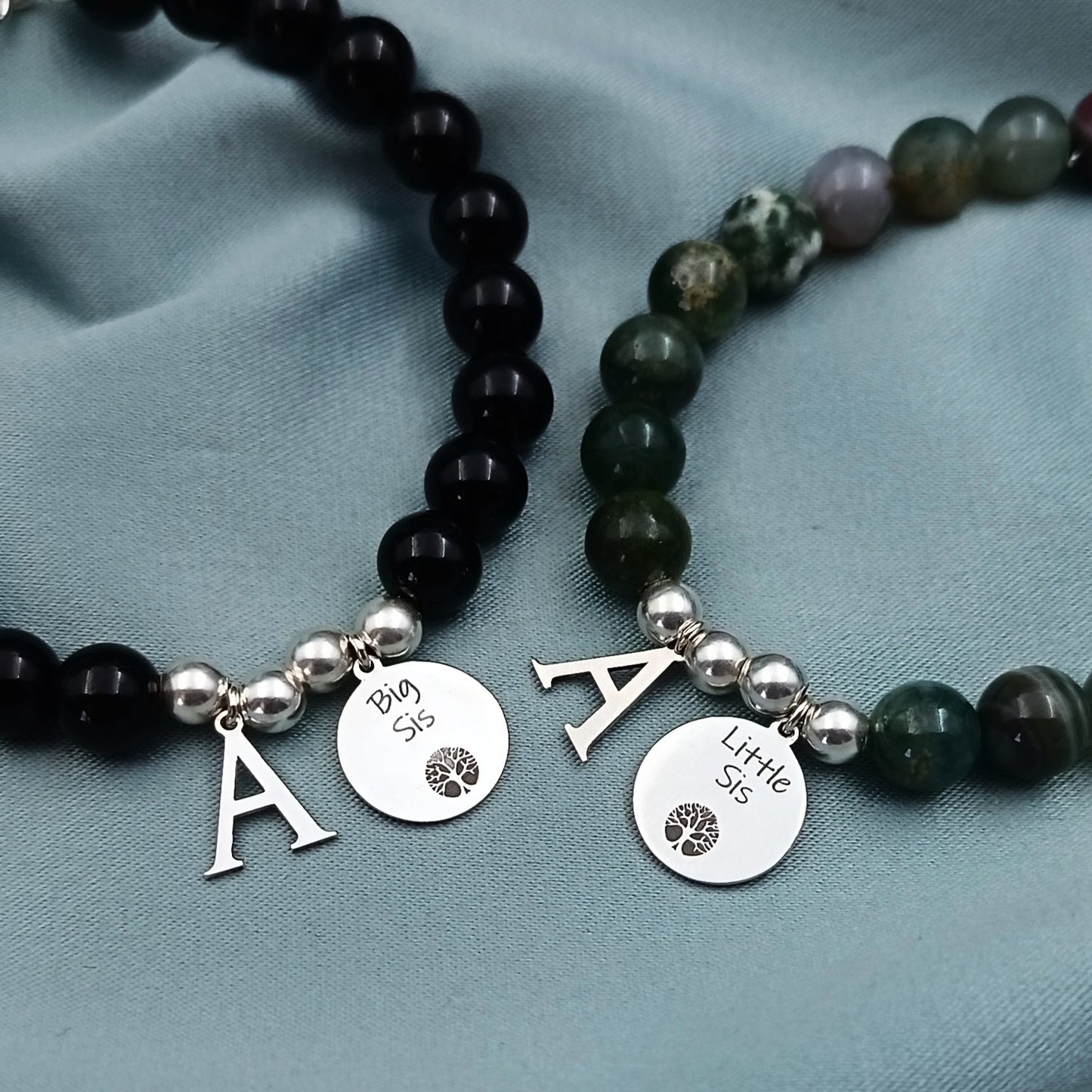 Pulseras Plata y Piedras Naturales Personalizadas para compartir