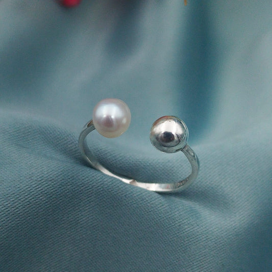 Anillo abierto Perla y bola