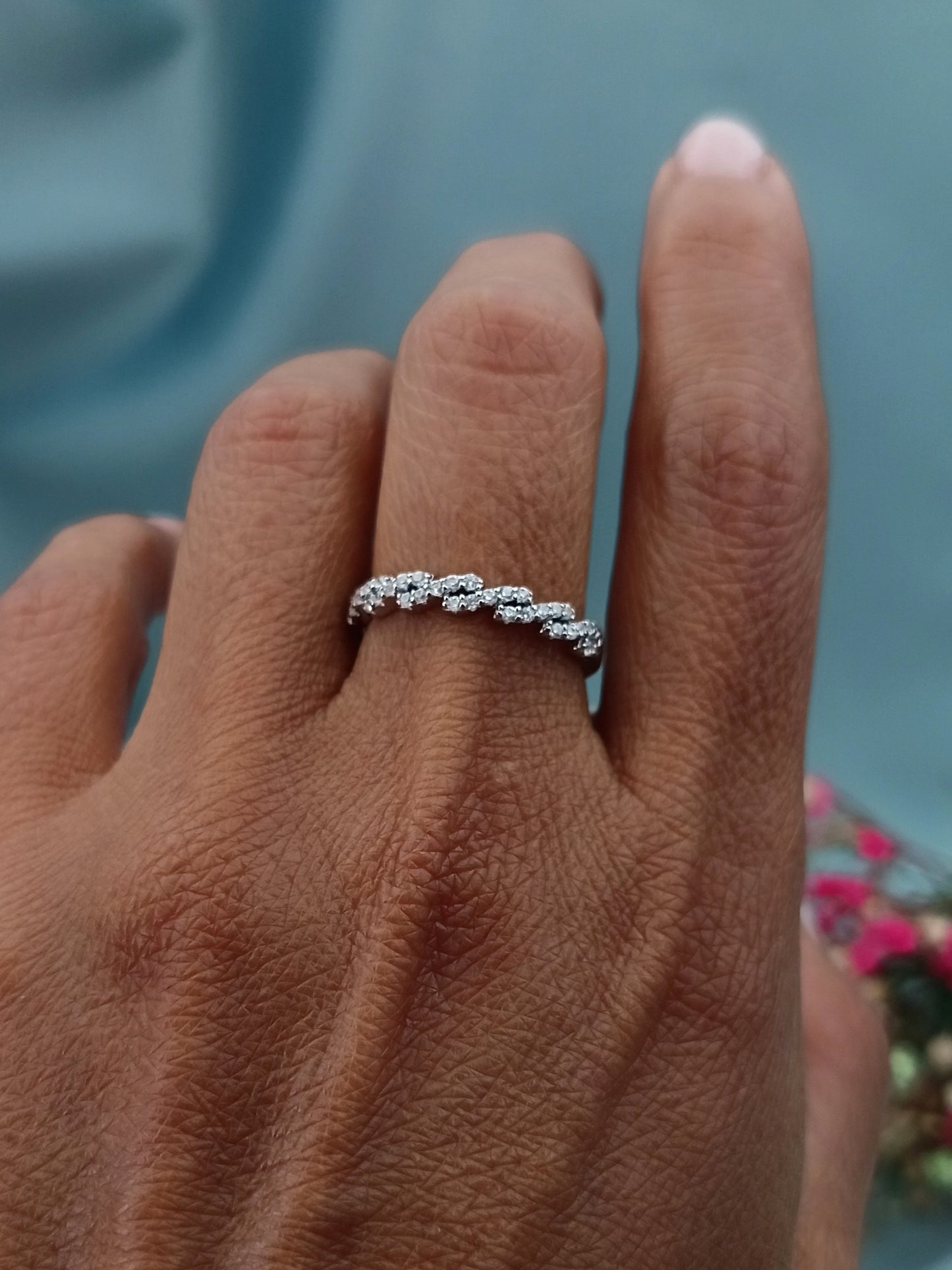 Anillo Medio Sin Fin Olas 2.5mm