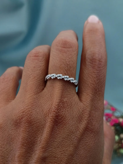 Anillo Medio Sin Fin Olas 2.5mm