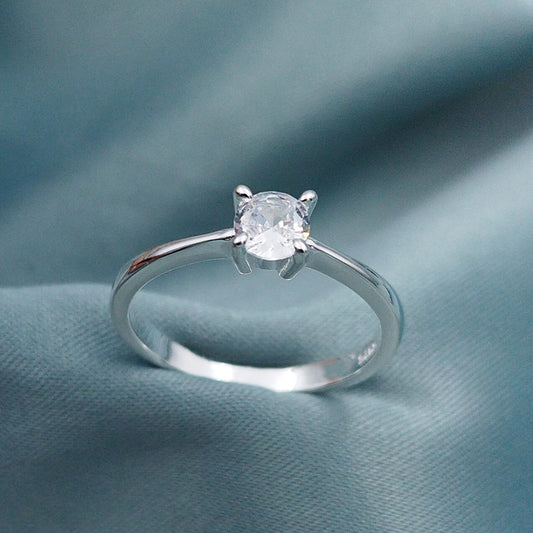 Anillo de compromiso solitario brillante 11