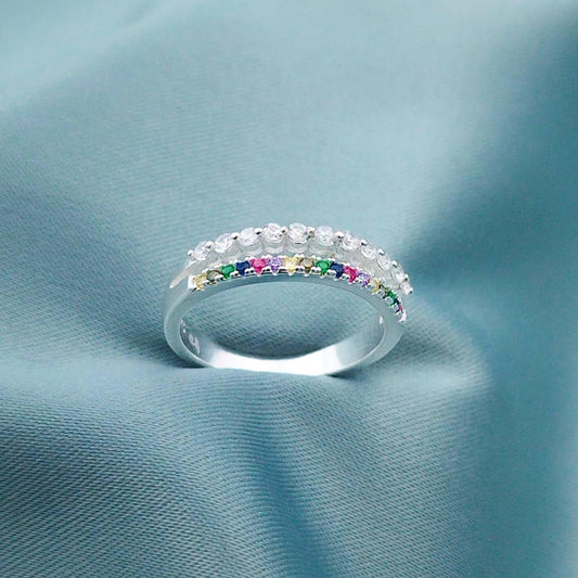 Anillo doble con circones