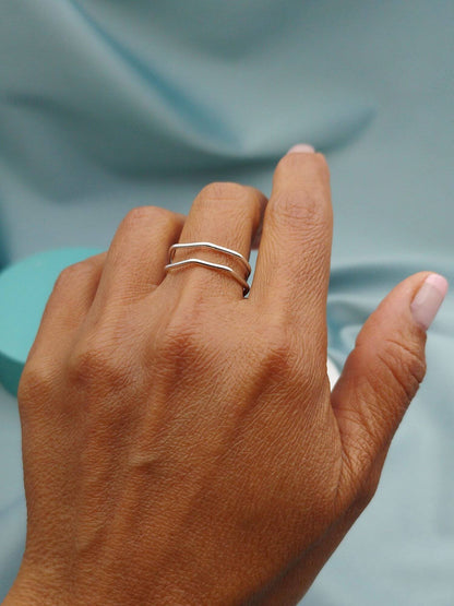 Anillo doble Octogonal