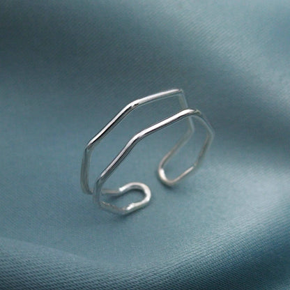 Anillo doble Octogonal
