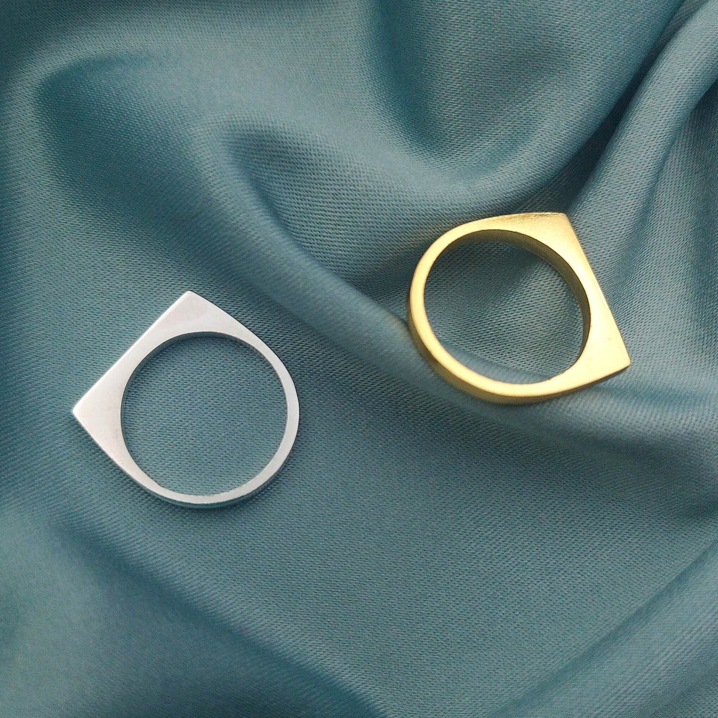 Anillo Doble plano minimalista