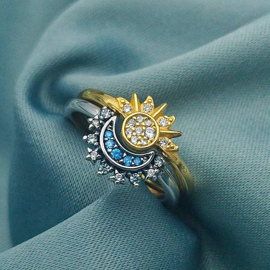 Anillo doble Sol y Luna