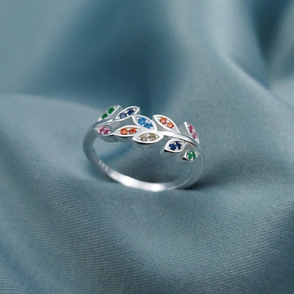 Anillo hoja de laurel