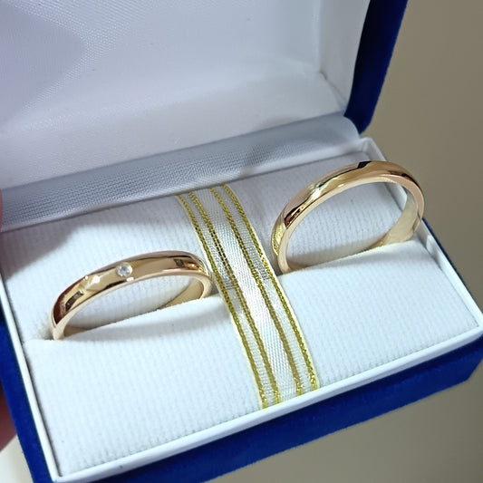 Anillos de matrimonio Spark 3mm Oro 18K
