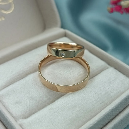 Anillos de matrimonio Spark 4mm Oro 18K