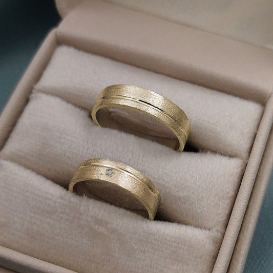 Anillos de matrimonio Arena chapado en Oro
