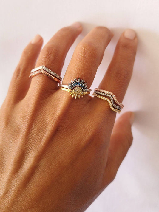 Anillo doble Sol y Luna
