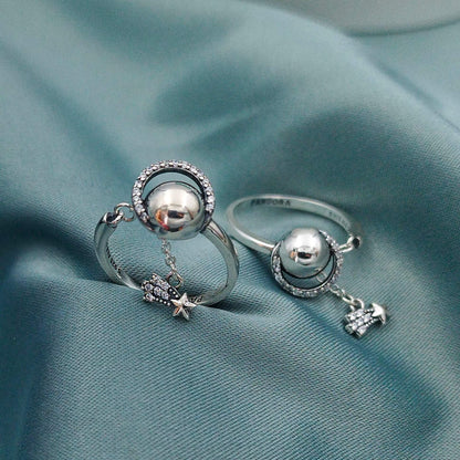 Anillo Estrella fugaz con cadena