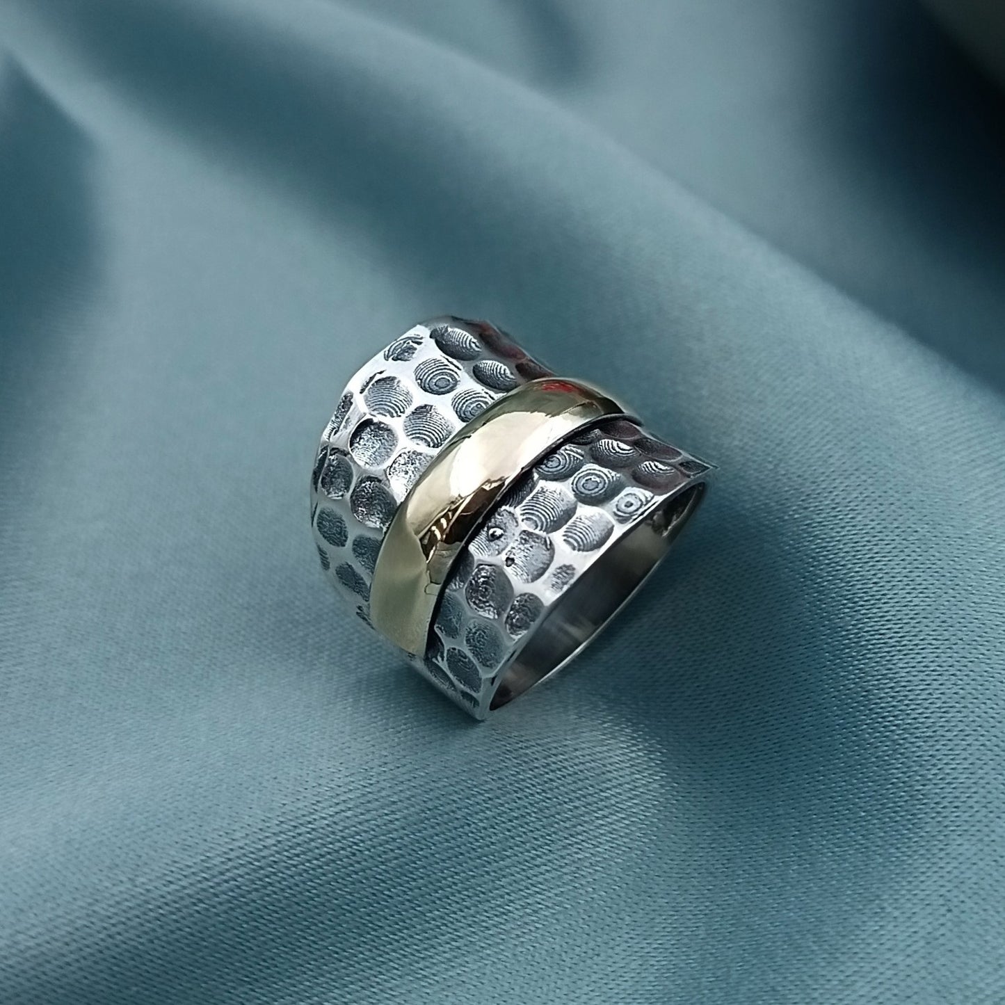 Anillo de Plata y Oro Quemado