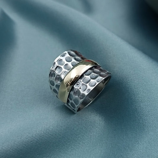 Anillo de Plata y Oro Quemado