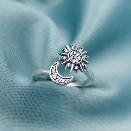 Anillo Sol y Luna abierto