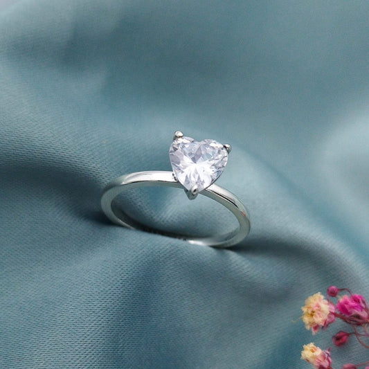 Anillo solitario Corazón