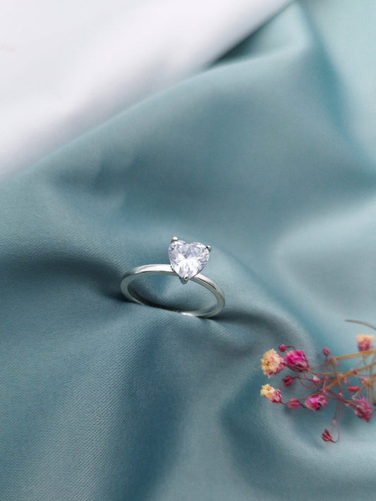 Anillo solitario Corazón