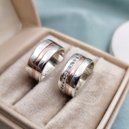 Anillos de matrimonio Unique Plata 925 y Oro 18k
