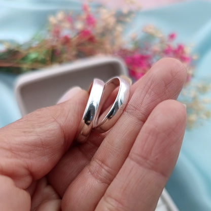 Anillos de matrimonio Classic media caña Plata 925