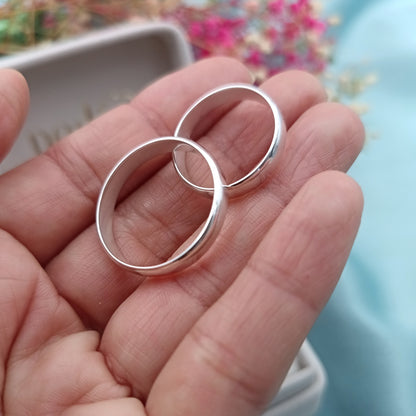 Anillos de matrimonio Classic media caña Plata 925