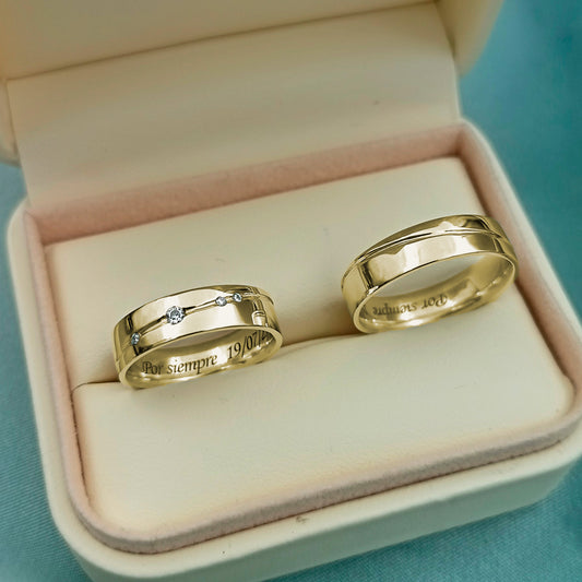 Anillos de matrimonio Sincronía Oro 18K