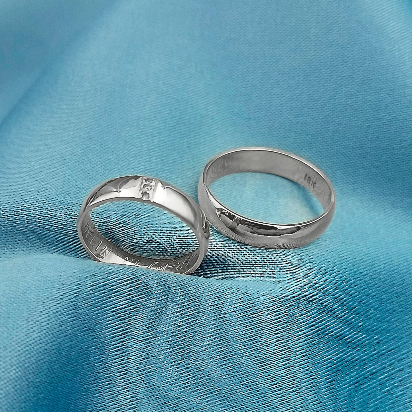 Anillos de matrimonio Encuentro Plata 925 chapado en Oro