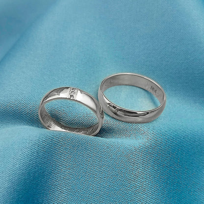 Anillos de matrimonio Encuentro Plata 925 chapado en Oro