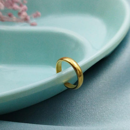 Arete Ear cuff Media caña liso dorado