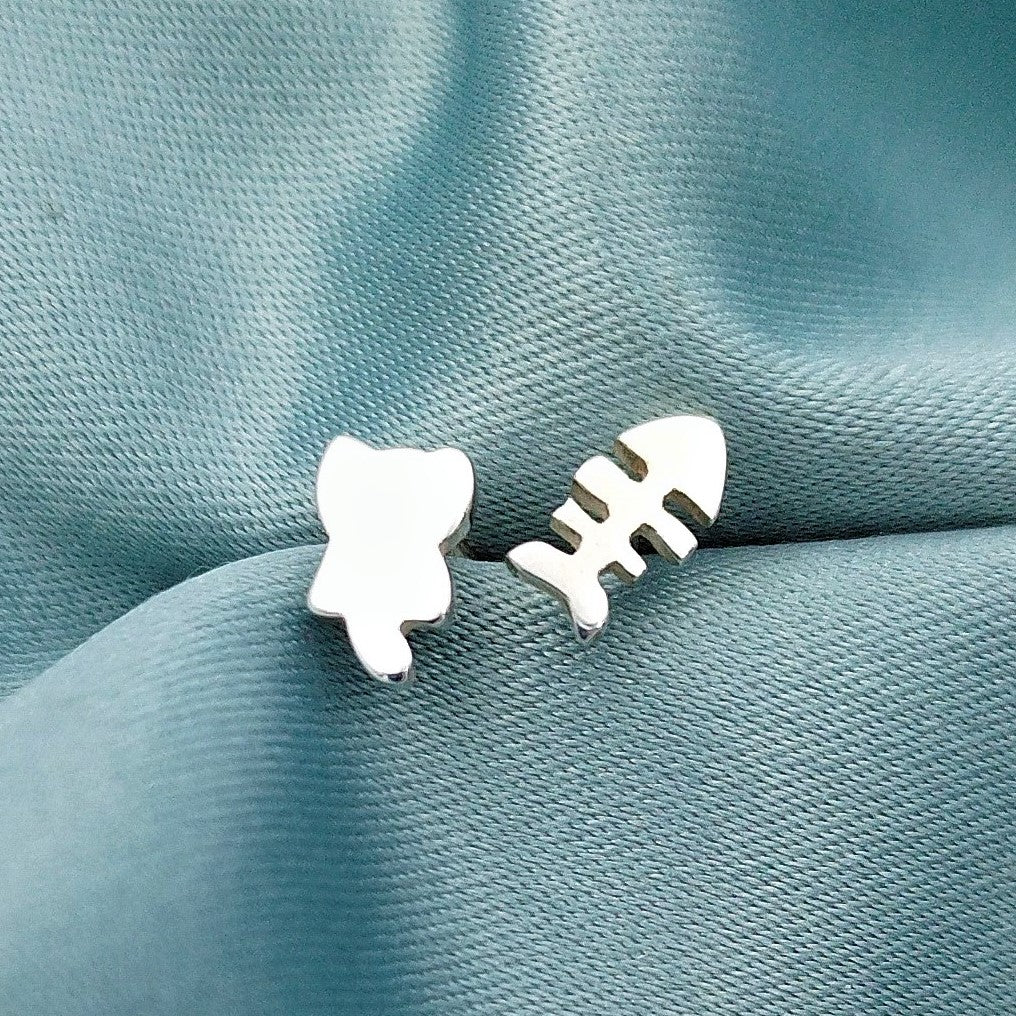 Aretes Gatito y Pescado