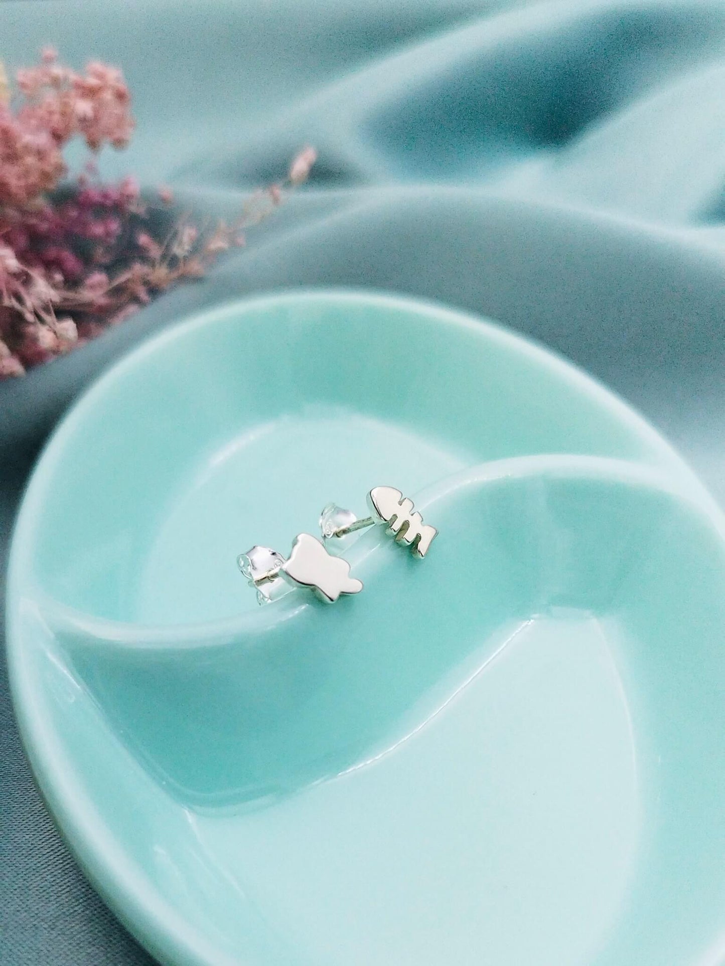 Aretes Gatito y Pescado