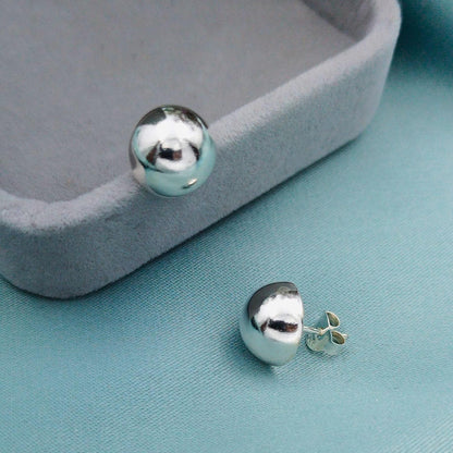 Aretes Media bola liso