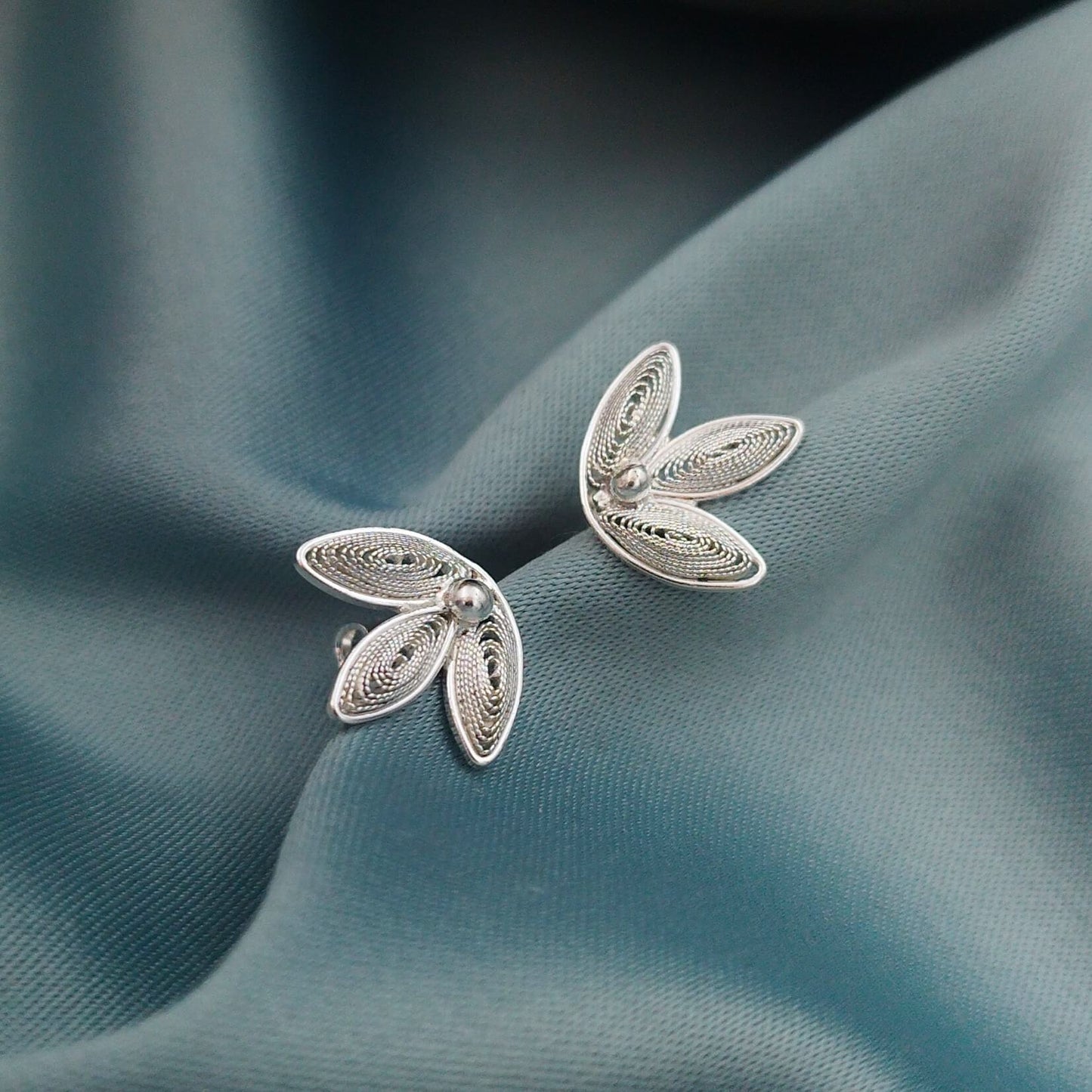 Aretes filigrana Hojitas