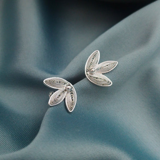 Aretes filigrana Hojitas