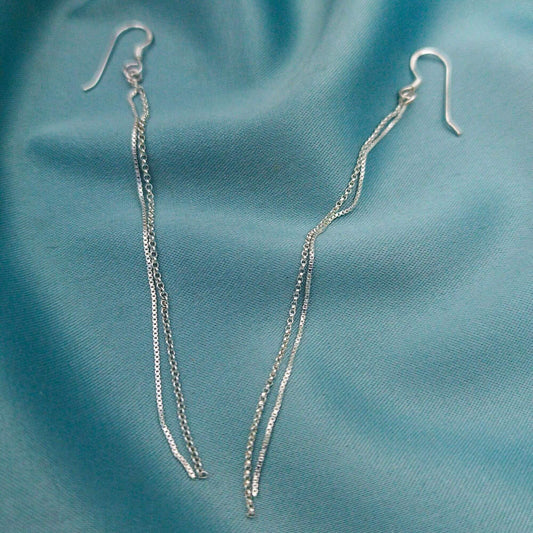 Aretes largos chorros doble 2