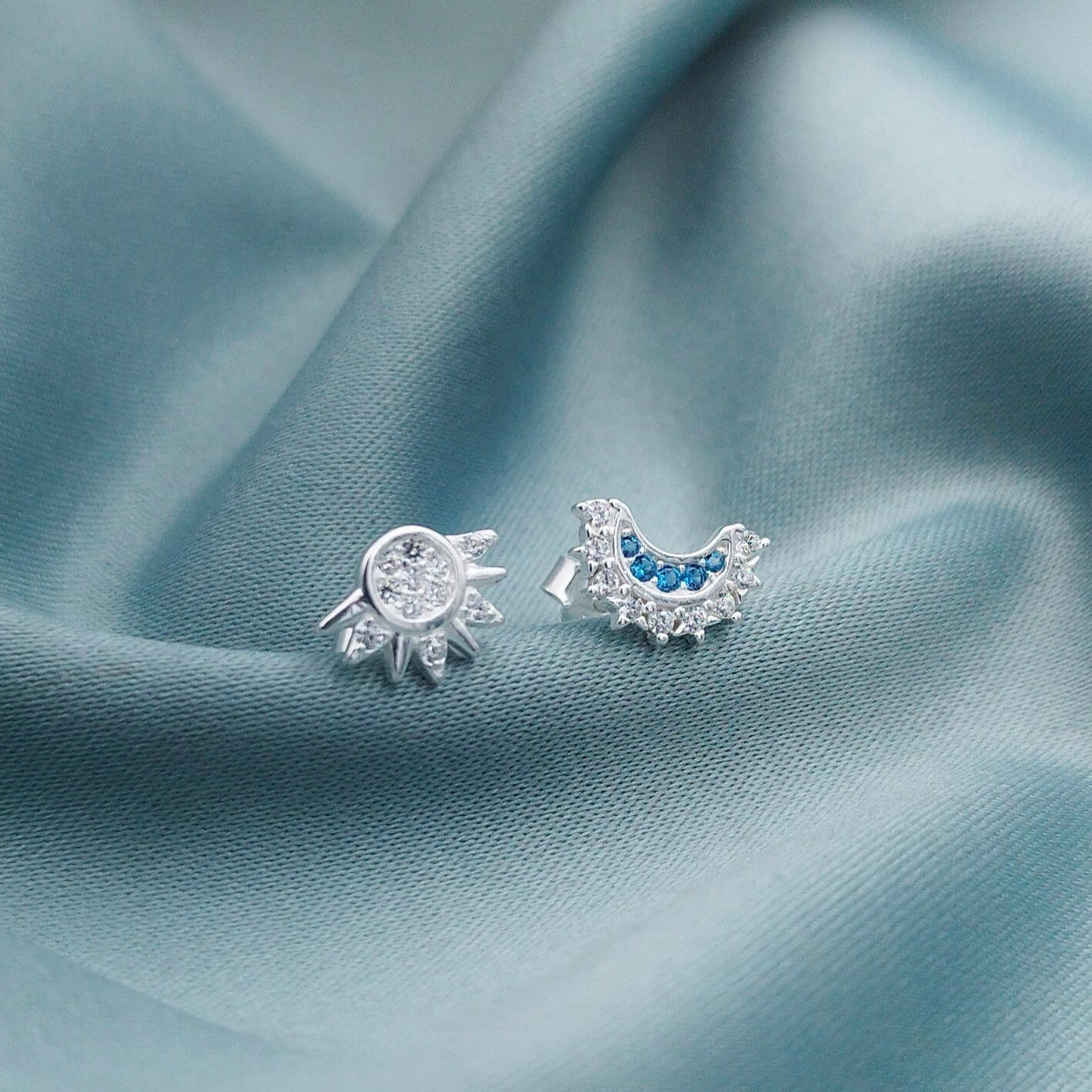 Aretes Sol Luna circón