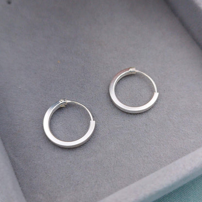 Argollas tubo cuadrado con bisagra
