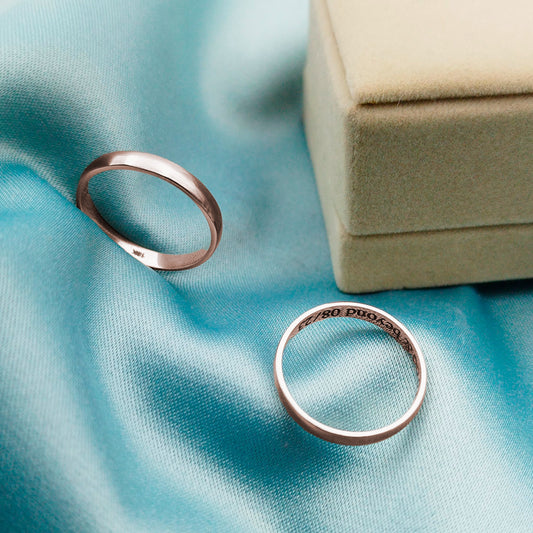 Anillos de matrimonio Classic media caña chapado en Oro