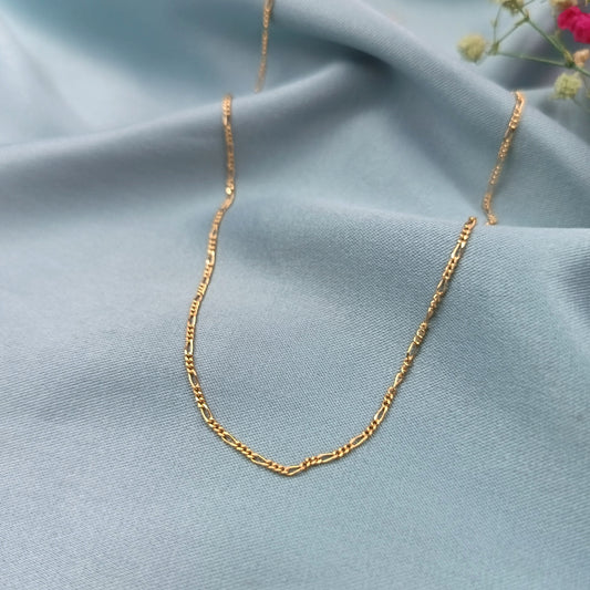Cadena Fígaro 2L 1mm dorado